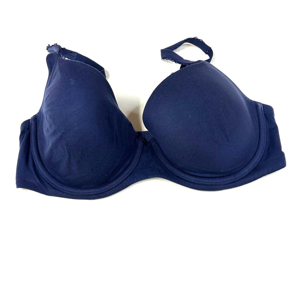 Body By Victorias Secret 32dd Lined Demi Bra Solid Blue Underwire #3240
